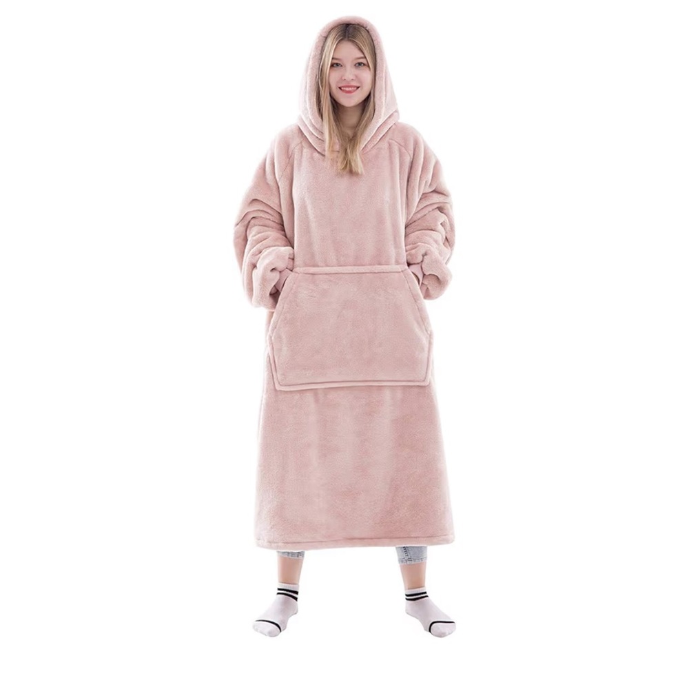 Amazon Oversized Blanket Sweatshirt Hoodie in Pink
